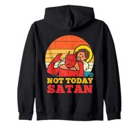 Not Today Satan Jesus Felpa con Cappuccio