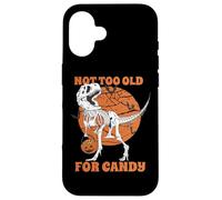 NOT TOO OLD PER CANDY! Non troppo vecchio per i dolci! T-Rex. Custodia per iPhone 16