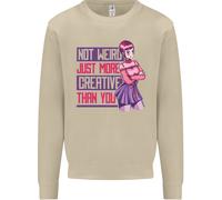 Not Weird Just More Creative Than Voi Arte Uomo Felpa Maglione