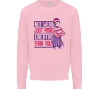 Not Weird Just More Creative Than Voi Arte Uomo Felpa Maglione