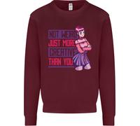 Not Weird Just More Creative Than Voi Arte Uomo Felpa Maglione