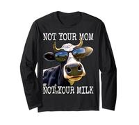 Not Your Mom Not Your Milk Mom Pro Vegan Vegetariano Maglia a Manica