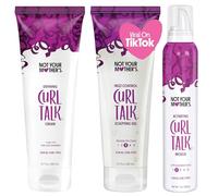 Not Your Mother's Curl Talk Defining Curl Cream, gel e schiuma per styling crespo Control (confezione da 3) - 240 g crema, 180 g di schiuma bianca