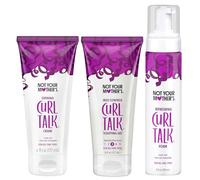 Not Your Mother's Gel Modellatore Per Controllo Crespo Crema Definente E Schiuma Rinfrescante Per Riccioli Curl Talk(confezione Da 3) - 177 Ml E 237 Ml - Formulato Con Rice Curl Complex - Per Tutti I