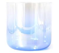 Nota Ciotola di cristallo per il canto, Ciotola for chakra in quarzo da 7 pollici, 432 Hz, con percussore in acrilico e anello di tenuta, luce cosmica blu trasparente, for meditazione yoga e guarigion