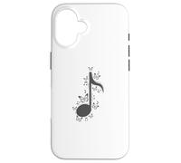 Nota musicale con farfalle Musica Custodia per iPhone 16