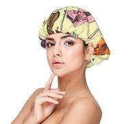 Nota musicale del violino,Cuffia da notte in raso per adulti - Cuffia da notte elastica per donna, copricapelli per la notte