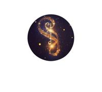 Nota musicale dorata con stella caduta lucida Sottobicchieri assorbenti per bevande Sottobicchiere rotondo in diatomea Sottobicchieri riutilizzabili da 4 pollici Set 4 pezzi