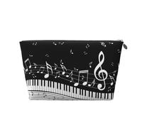 Nota musicale in bianco nero, Borsa da toilette Borsa per trucco Borsa per cosmetici Borsa da toilette da viaggio portatile
