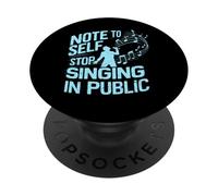 Nota per il canto autodidatta nel cantante pubblico PopSockets PopGrip Adesivo