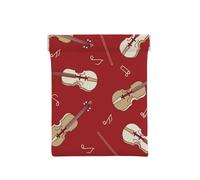 Nota rossa di violino musicale, Spremere il portafoglio superiore da donna Borsa portaoggetti Piccola portamonete Portamonete