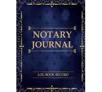 Notary Journal Log Book: Public Official Record to Document Notarial Acts | Notebook with Witness Signatures, ID Trackers, and Thumbprint Blocks