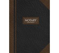 Notary Journal: Public Record Book for Men Women, Logbook for Notarial Acts, 390 Entries, A4, Black & Brown Cover