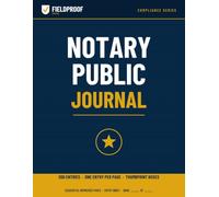Notary Public Journal: 200 Sequential Entries, One Entry Per Page, with Thumbprint Boxes, Numbered Pages & Entry Index - Official Record Book of ... for Notaries Public and Loan Signing Agents