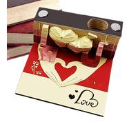 Note adesive 3D - Blocco intaglio della carta vintage | Pad di memo appiccicoso inciso classico per la classe di casa | Eleganti donne regalo di cartoleria | Pianificazione di scrittura del desktop No