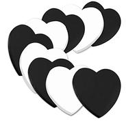 Note adesive, 560 fogli, 70 x 70 mm, a forma di cuore, autoadesive, note adesive di marca, pagine per libri studenteschi, lettura ufficio(nero bianco)