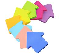 Note adesive, 560 fogli di foglietti autoadesivi a forma di freccia, colorati super adesivi, post adesivi luminosi, promemoria per ufficio, casa, scuola, riunioni (76 mm x 76 mm)