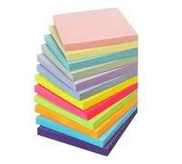 Note adesive colorate da 12 blocchi 3x3 pollici, perfette for l'ufficio, lo studio e l'organizzazione della vita quotidiana, colore tenue