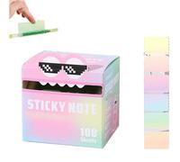 Note adesive con motivo a mostri carini, 105 pezzi/scatola divertente pastello con animali, scatole autoadesive per appunti, piccole cose da fare, note postali carine (1 pz C)
