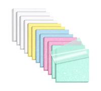 Note Adesive Glitter 1600 Fogli 12 Autoadesivi Trasparenti Satinati | Linguette Da Scrivere Per Studenti Cancelleria per Studenti Insegnanti Diario Scrapbooking Lista Cose da Planner