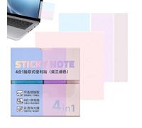 Note Adesive Trasparenti 4 Dimensioni 240 Foglietti Estraibili Glitter | Linguette Scrivibili per Studenti Strumenti di Studio per Studenti Annotazione di Libri Diario Agenda Ufficio A