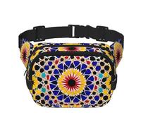 Note and Piano'S Keyswaist, borsa per uomo e donna, regolabile, doppio marsupio per viaggi, sport e uso quotidiano, Colore marocchino, Taglia unica