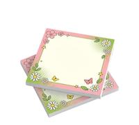 Note appiccicose floreali 2 blocchi memo margherita con fiori di ciliegio | Simpatiche note sulla natura delle farfalle for l'organizzazione quotidiana e i messaggi