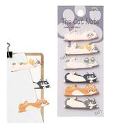 Note autoadesive - 180 fogli di marcatori adesivi in carta stile cartone animato, forniture scolastiche a forma di gatto, per studenti ragazzi e ragazze insegnanti scuola Tra