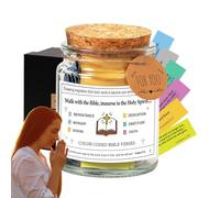 Note bibliche su stati d'animo diversi, vaso con note bibliche per emozioni | Barattolo di note colorate di ispirazione | Devozionale cristiano, ispirazione Vaso con colorate Decorazione premuros
