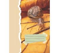 Note book with snail- quaderno per appunti con lumaca: 100 pag . Cute snail -Note book for school - striped. Quaderno con carinissima lumachina a righe