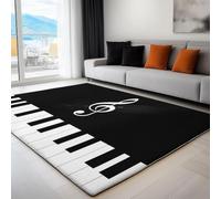 Note di Pianoforte Tappeto 150x240 cm Antiscivolo Morbido Tema Musicale 3d Tappeto Pelo Corto Tappeti Lavabili in Lavatrice Adatto Per Soggiorni Sale da Pranzo e Camere da Letto b-2144