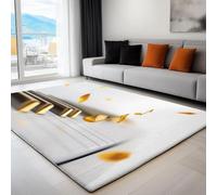 Note di Pianoforte Tappeto 90x150 cm Antiscivolo Morbido Stile Moderno 3d Tappeto Pelo Corto Tappeti Lavabili in Lavatrice Adatto per Camere da Letto Corridoi e Sale da Pranzo b-1094