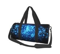 Note musicali blu stampate, Borsone da viaggio di grande capacità Borsa rotonda Borsa da viaggio sportiva Borsa da viaggio Borsa da fitness