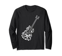 Note Musicali Chitarra Acustica Chitarrista Maglia a Manica