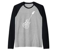 Note Musicali Chitarra Elettrica Chitarrista Chitarristi Maglia con Maniche Raglan
