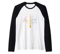 Note musicali Clarinetto Chiave di violino Maglia con Maniche Raglan