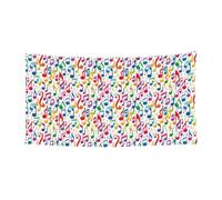 Note musicali colorate 1 Stampa Banner di Halloween Perfetto per Halloween Natale Design su un solo lato Forniture di decorazione del partito