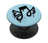 Note musicali con ali, chiave musicale con ali tshirt musica PopSockets PopGrip Adesivo