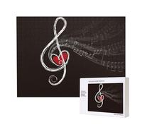 Note musicali d'amore,Puzzle in legno da 500 pezzi, gioco di famiglia, puzzle per adulti e adolescenti, decorazioni per la casa
