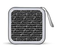 Note musicali e chiave di foglio divertente CD Holder 40 capacità DVD caso disco protettivo Storage Storage Organizer Bag per auto casa viaggio