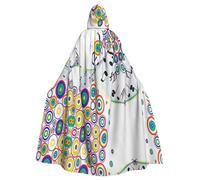 Note musicali in arcobaleno colorato stampato mantello con cappuccio mantello mantello strega vampiri triste mietitore diavolo per ragazzo ragazza costume cosplay