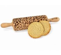 NOTE MUSICALI Mattarello Legno Goffrato | Mattarello Inciso | Rullo per Biscotti e per Modellare | Mattarello Decorativo per Biscotti di Algis Crafts