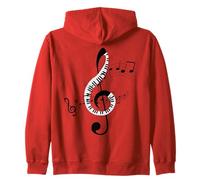 Note Musicali, Musicisti, Note Musicali Felpa con Cappuccio