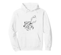 Note Musicali, Musicisti, Note Musicali Felpa con Cappuccio