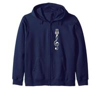 Note Musicali, Musicisti, Note Musicali Felpa con Cappuccio