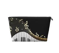 Note musicali nere, Borsa da toilette Borsa per trucco Borsa per cosmetici Borsa da toilette da viaggio portatile