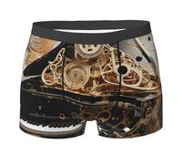 Note Musicali per Pianoforte Arte Dorata Uomo Slip Mutande Classico Underwear Leggeri Boxer Aderenti L