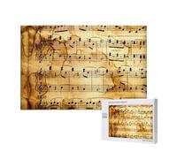 Note musicali,Puzzle in legno da 1000 pezzi per famiglie, puzzle per adulti e adolescenti