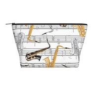 Note musicali Sassofoni, Borsa da toilette Borsa per trucco Borsa per cosmetici Borsa da toilette da viaggio portatile