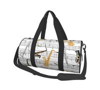 Note musicali Sassofoni, Borsone da viaggio di grande capacità Borsa rotonda Borsa da viaggio sportiva Borsa da viaggio Borsa da fitness